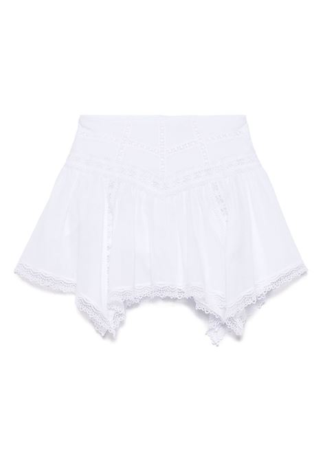 Gonna con ricami hibis in bianco Charo Ruiz Ibiza 1989 - donna CHARO RUIZ IBIZA 1989 | 251400WHT